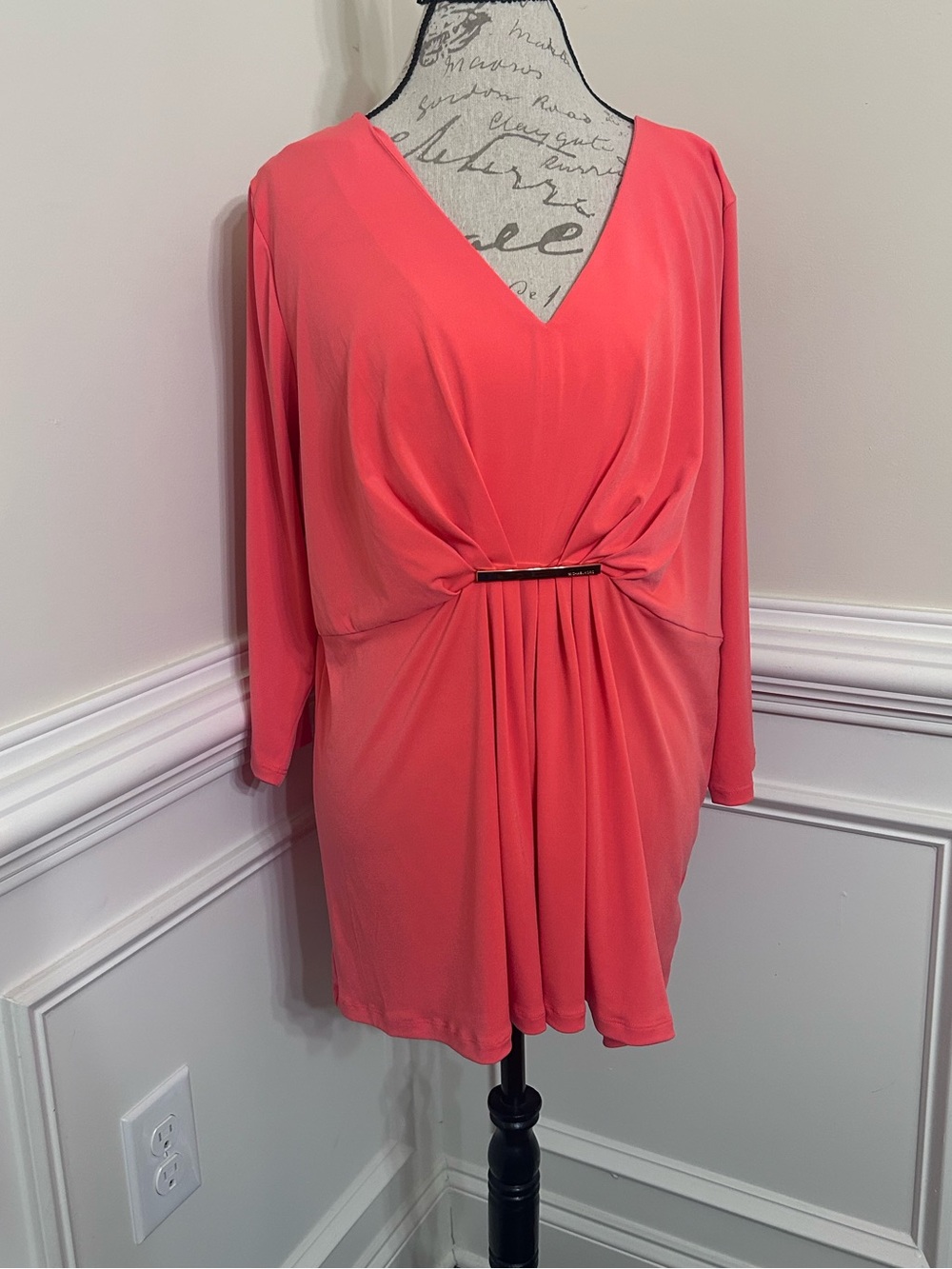 Michael Kors Coral V-Neck Tunic Top